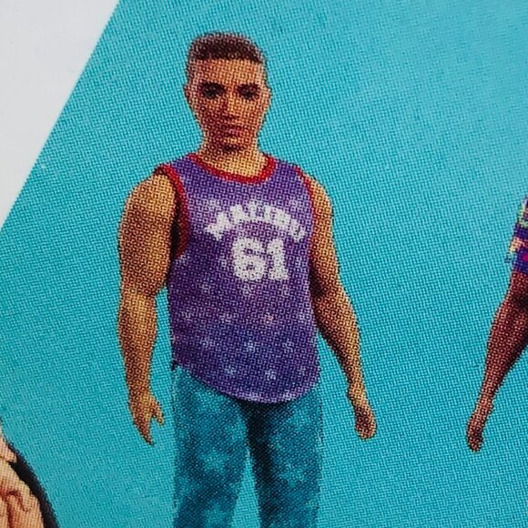 New in Box-Barbie Ken Fashionistas Doll #163 wearing Purple “Malibu” Top - Picture 10 of 12